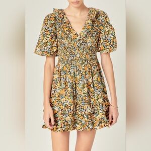 English Factory floral mini dress